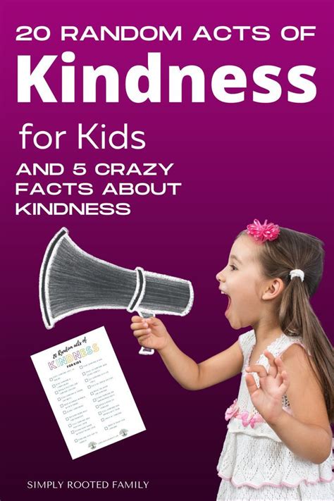 20 Random Acts of Kindness for Kids and Teens | Kindness for kids ...