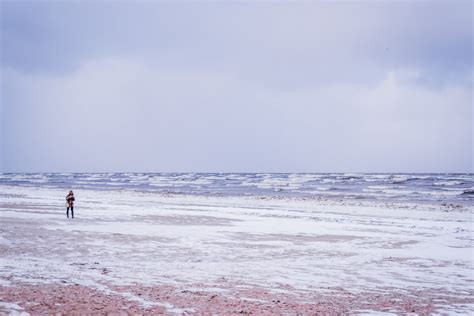 Jurmala, Latvia in January - sateless suitcase