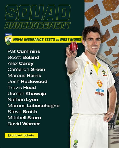 Cricket Australia on Twitter: "SQUAD: The Test summer is almost here 🙌 ...