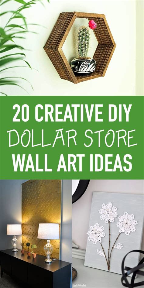 20 Creative DIY Dollar Store Wall Art Ideas | Cheap diy wall art ...