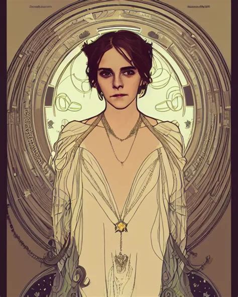 a portrait of a emma watson as an androgynous druid | Stable Diffusion ...