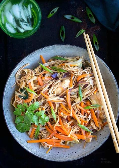 Vegetable Yakisoba Ingredients - Vegetarian Foody's