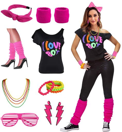 Womens I Love the 80's Disco 80s Costume Outfit Accessories | 80s party ...