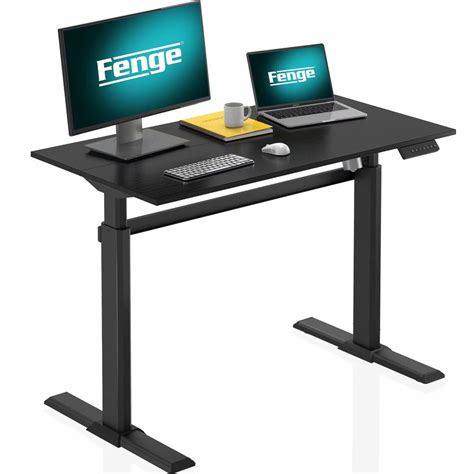 FENGE Electric Desk Height Adjustable Sit to Stand up Desk with 4 Memory Presets for Home Office ...