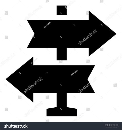 Road Sign Directions Icon Stock Vector (Royalty Free) 1317709109 | Shutterstock