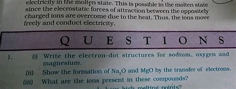 Molten sodium - chloride electricity due to presence of