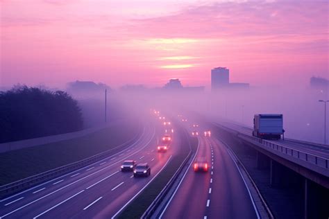 Atmospheric Sunset Highway Layered Background, Atmosphere, Sunset ...