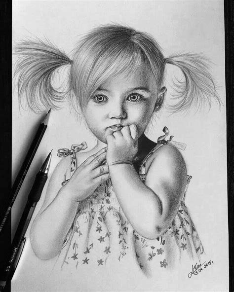 Pencil Sketch Drawing, Girl Drawing Sketches, Portrait Sketches, Pencil Art Drawings, Realistic ...