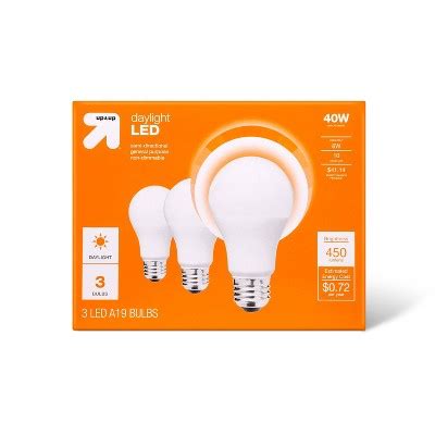 Led 40w 3pk Daylight Light Bulbs - Up & Up™ : Target
