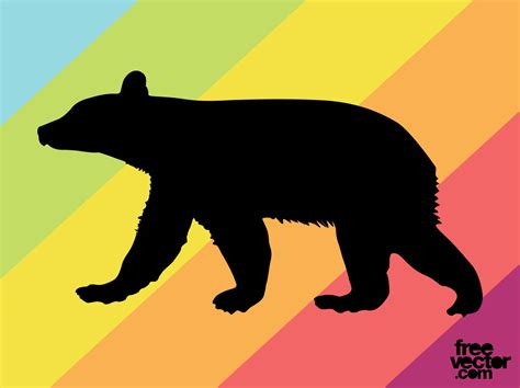 Bear Cub Silhouette Vector Art & Graphics | freevector.com