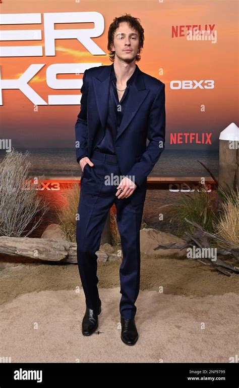 Drew Starkey arriving at Netflix’s “Outer Banks” season 3 Los Angeles ...