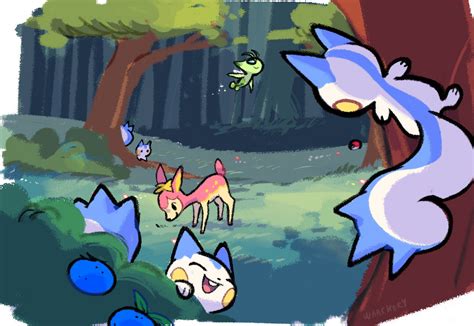 A pokemon forest by Waackery on DeviantArt