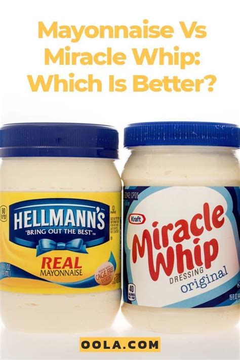 Mayonnaise Vs Miracle Whip: Which Is Better | Miracle whip, Magic ...