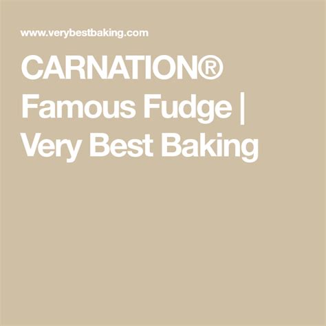 CARNATION® Famous Fudge | Recipe | Fudge, Carnation fudge recipe, Fudge ...