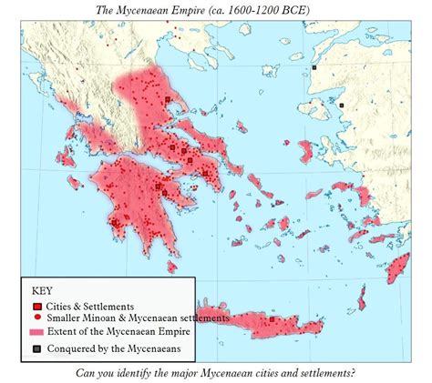 A Map of the Mycenaean Empire & a Quiz? | Mycenaean, Mycenae, Ancient ...