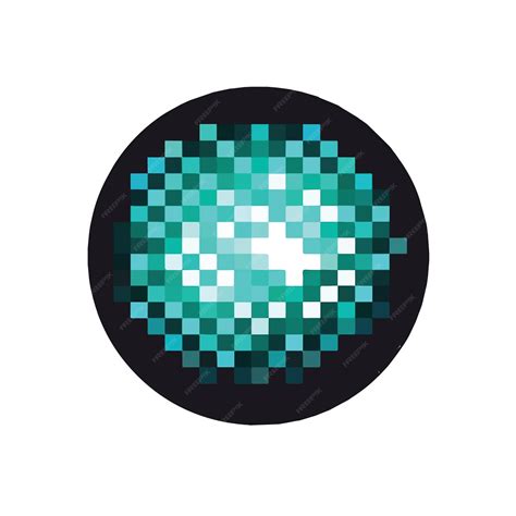 Premium Vector | Circle pixelated logo simple