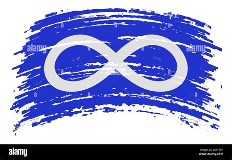 Metis flag blue flag in grunge brush stroke, vector image Stock Vector Image & Art - Alamy