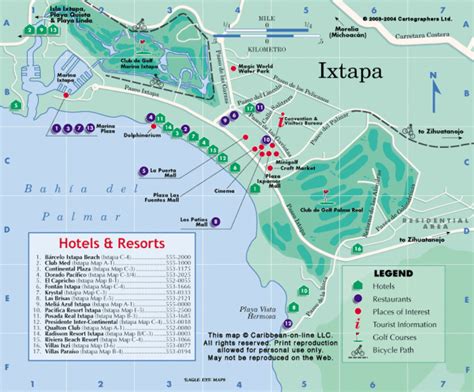 Mexico Map Ixtapa