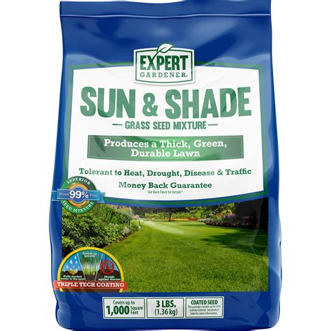 Expert Gardener Sun & Shade Northern Grass Seed Mix, for Sun to Partial Shade, 3 lb. - Walmart.com