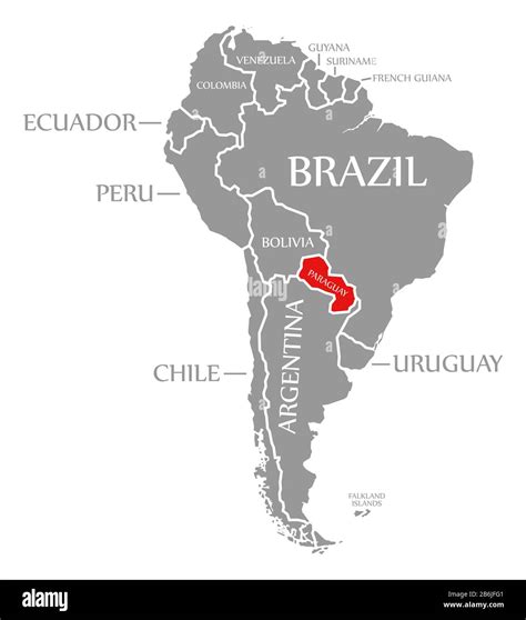 Paraguay On Map Of South America - United States Map States District