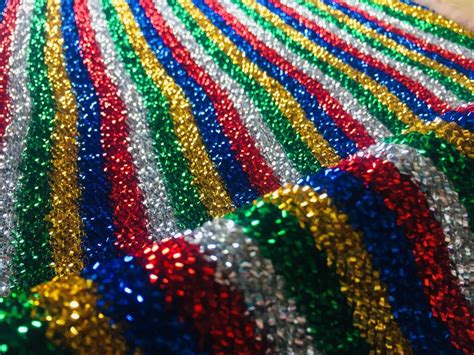 Sparkling Tinsel Lurex Fabric Stretch Metallic Glitter Lametta Shimmer Material 59" or 150cm ...