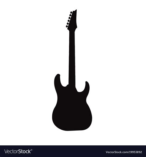 Electric rock guitar music instrumental sign Vector Image