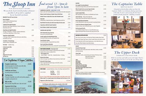 Breakfast Menu | Sloop Inn, St Ives, Cornwall