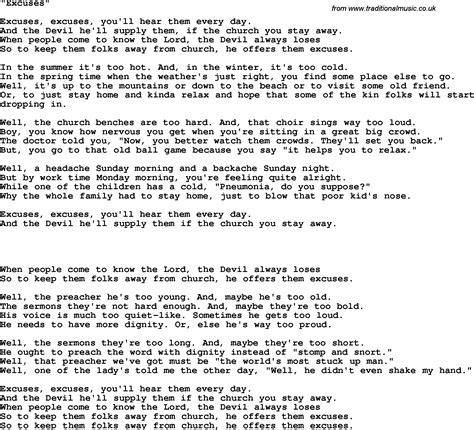 Free Printable Song Lyrics