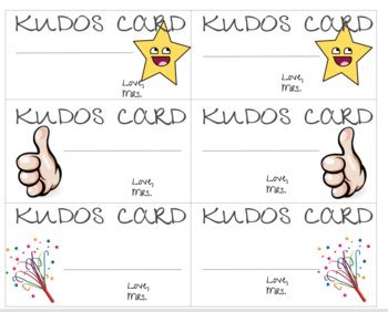 Kudos Card Template - prntbl.concejomunicipaldechinu.gov.co