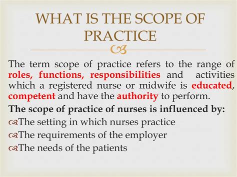 PPT - The scope of nursing practice PowerPoint Presentation, free ...