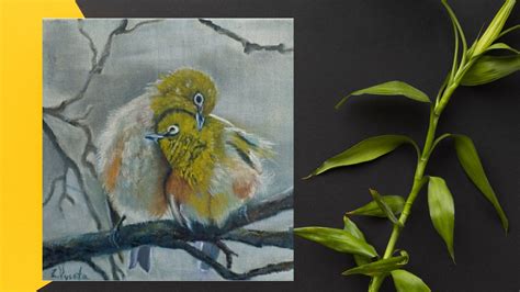 Love Birds Painting Original Art Bird Oil Painting on Canvas | Etsy