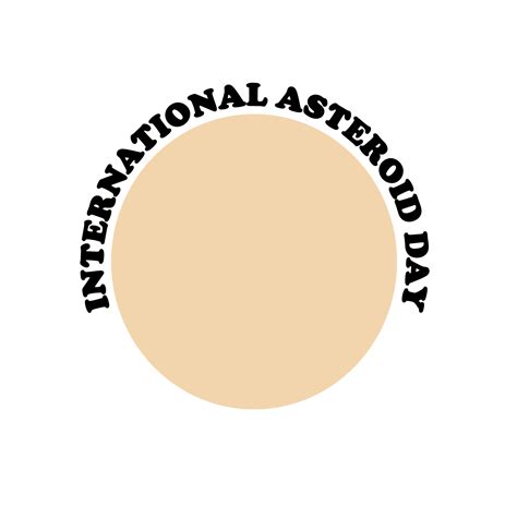 International asteroid day text typography, asteroid day calligraphy ...