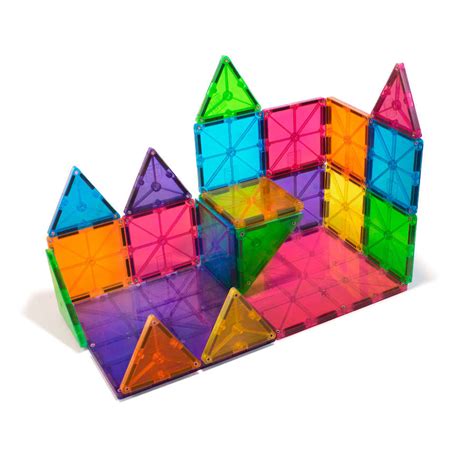 Magna-Tiles Clear Colors 32 pc Set - Best for Ages 4 to 7