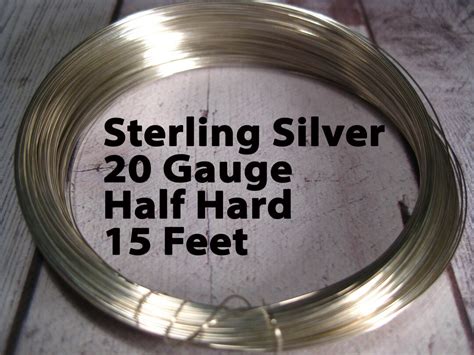 Sterling Silver Wire, 20 Gauge, 15 Feet WHOLESALE, Half Hard, Round. - Etsy