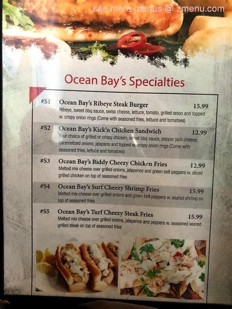 Online Menu of Ocean Bay Seafood Restaurant, Jacksonville, North ...