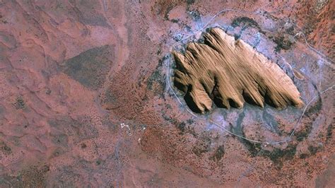 Uluru rocks from space