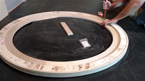 Assembly of round canvas stretcher frame by Crone's Custom Woodworking ...