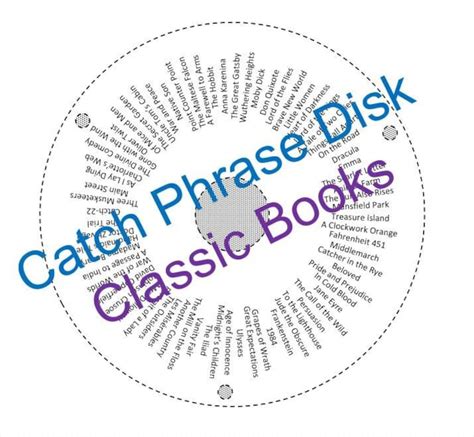 Classic Books Catch Phrase Party Game Disk/insert Download Book Theme - Etsy