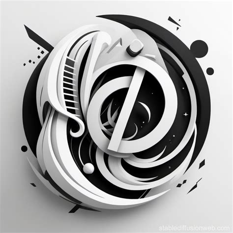 Minimalist Black and White Gaming Logo | Stable Diffusion Online