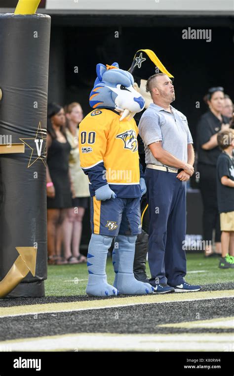 Nashville, TN, USA. 16th Sep, 2017. Nashville Predator mascot Gnash during a game between the ...