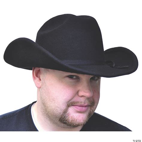 Adult's Black Felt Cowboy Hat - Large