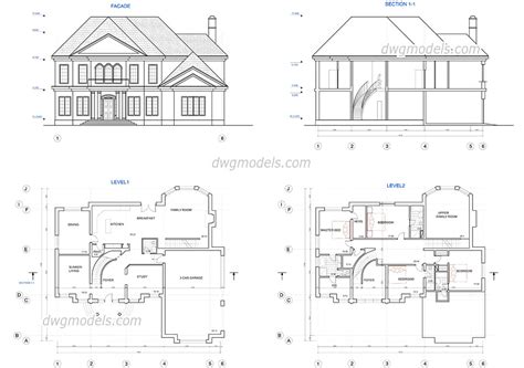 2 Storey House Floor Plan Dwg Free Download - floorplans.click