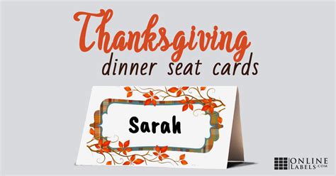 Thanksgiving Place Cards Tutorial + Free Printable - OnlineLabels.com