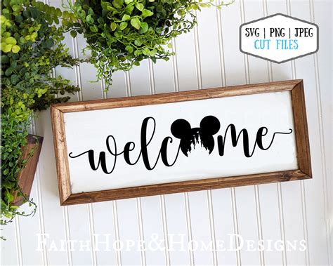 Disney Welcome SVG Mickey Mouse Castle SVG Welcome Sign PNG | Etsy in 2021 | Disney font, Disney ...