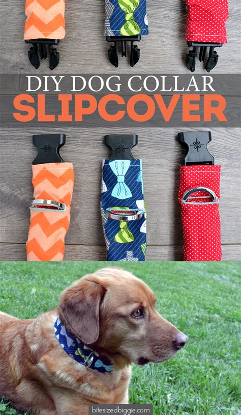 Dog Collar Slipcover Tutorial - Bite Sized Biggie