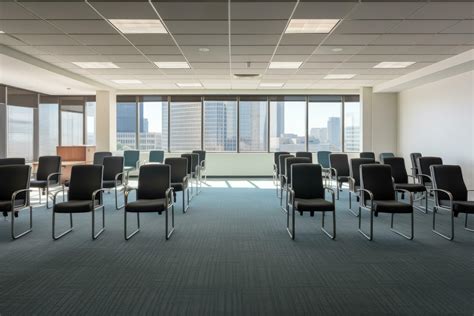 AI generated corporate office room with empty seats , luxury office room decoration for business ...