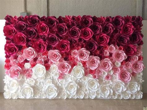 Paper Flower Wall Wedding Decor Photo Shoot Backdrop Ombre Paper Flower Backdrop Shop Window ...