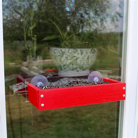 Standard Red Window Bird Feeder