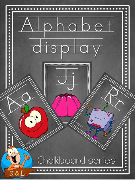 Chalkboard Alphabet Display Cards