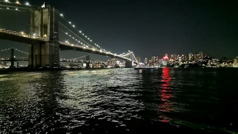 Time Lapse View of Brooklyn Bridge at Night · Free Stock Video